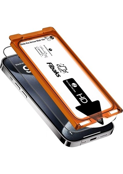 Samsung Galaxy A34 Uyumlu Kolay Uygulama Aparatlı Çerçeveli Tam Kapatan Cam Ekran Koruyucu