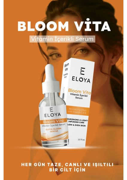 Bloom Vita Vitamin Serum – C, B5 & E Vitaminli, Cilt Işıltısı ve Canlandırıcı Bakım (30 Ml) fırsatları