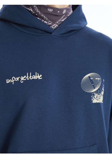 Yeni Sezon Uzun Kollu Baskılı Erkek Kalın Hoodie modelleri