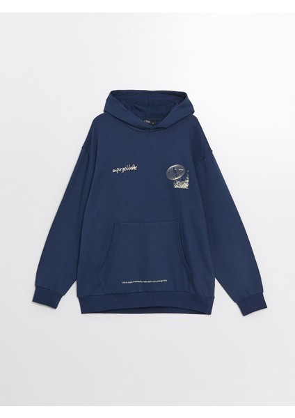 Yeni Sezon Uzun Kollu Baskılı Erkek Kalın Hoodie indirimleri