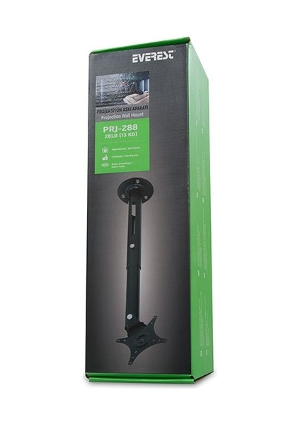 Everest PRJ-288 Projeksiyon Askı Aparatı Teleskopik 30-60 cm modelleri