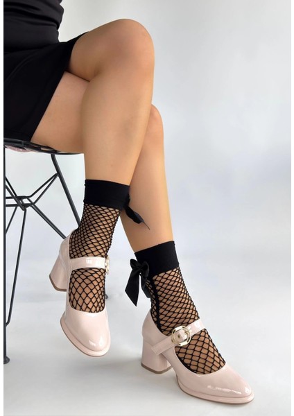 Lvsqvr Weys Bej Rugan Topuklu Ayakkabı (Numara: 39)