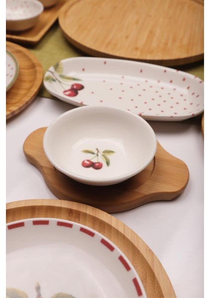 Eden 6 Kişilik 27 Parça Doğal Bambu Porselen Kahvaltı Takımı – Kahvaltı Seti Sunum Seti fırsatları