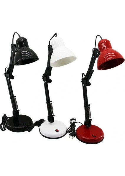 Ieg® Metal Akrobat Ayakli Elektri̇kli̇ Masa Lambasi Renkli̇ Plasti̇k Tabla - Kafa (4887)