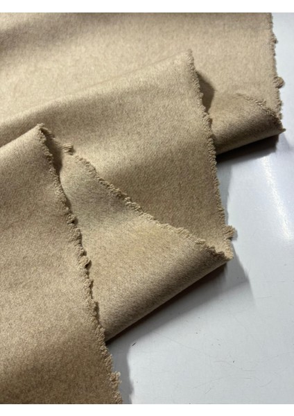 Ithalyan Yün Kaşmir Kumaş Kum Beji Renk Ceket Kaban Giyim Kumaş- Metrelik Çift En 150 cm indirimleri