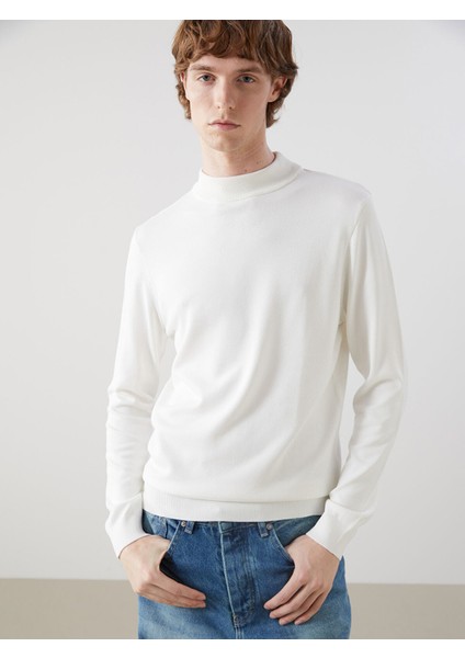 Yeni Sezon Yarım Balıkçı Yaka Uzun Kollu Erkek Triko Kazak