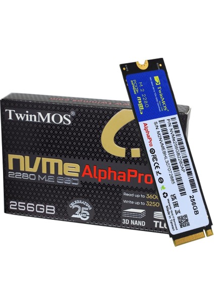 Twınmos 256GB 3600/3250MB/S M2 Pcıe Gen3 Nvme SSD NVME256GB2280AP 3d-Nand fiyatları