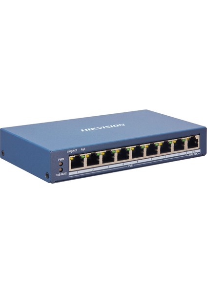 Hıkvısıon DS-3E1309P-EI, 8 Port 10/100 8 Port Poe 1 Port Uplınk 123W Fast Ethernet Swıtch