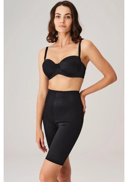 Arias Closet Toparlayıcı Bel ve Bacak Inceltici Dikişli Uzun Paçalı Orta Bel Sıkı Şort Korse