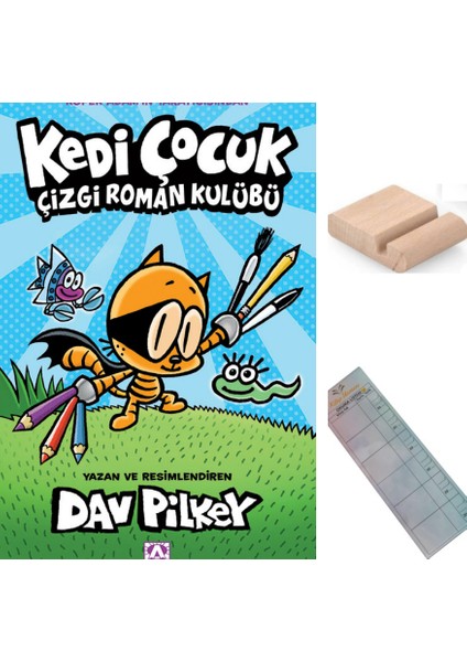 Kedi Çocuk 1 - Çizgi Roman Kulübü / Dav Pilkey / 9-12 Yaş Hikaye/çizgiroman+Tablet Tutucu