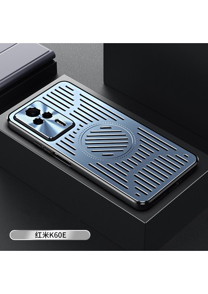 Xiaomi Redmi K60E Kılıfı, Manyetik Metal Isı Dağıtıcı Koruyucu Kılıf-Mavi (Yurt Dışından)