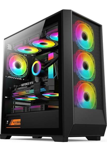 Iromx Orenda BTX-75G3 750W 4X12CM Argb Fan Atx 2xusb2.0/1xusb3.0 360MM Soğutucu Destekli Siyah Kasa