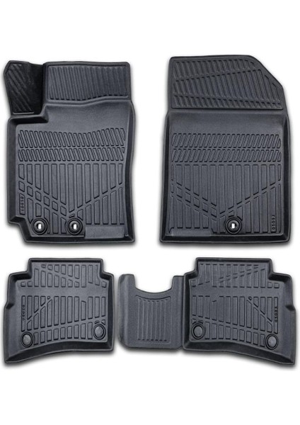 Kia Stonic 2018-2025 Için Havuzlu Paspas, Yüksek Kenarlı, Esnek, Araca Özel, Kokusuz, Oto Paspas