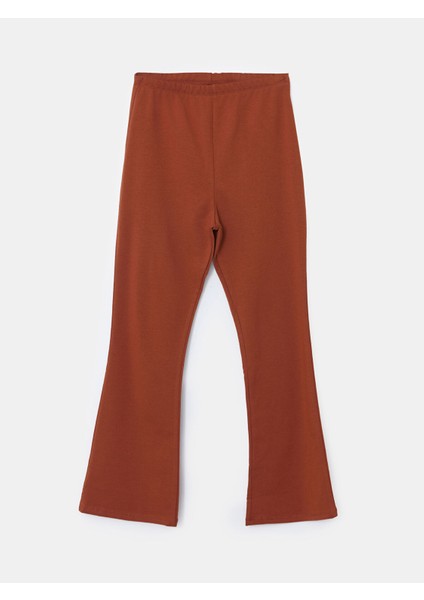 Yeni Sezon Beli Lastikli Ispanyol Paça Kız Çocuk Tayt