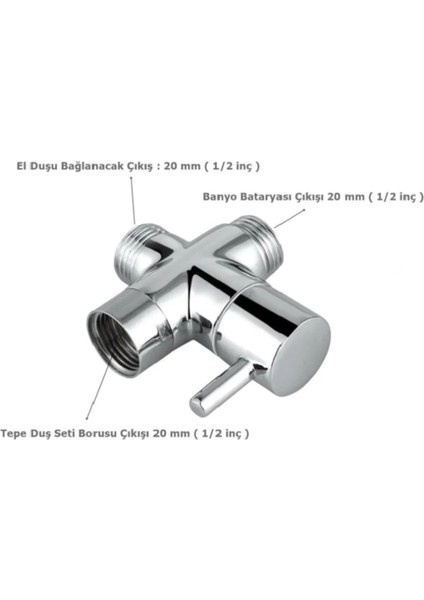 Tepe Yağmurlama Duş Seti Robotu Su Yönlendiricisi Pirinç Malzeme