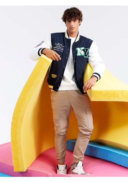 Yeni Sezon Slim Fit Gabardin Erkek Kargo Pantolon