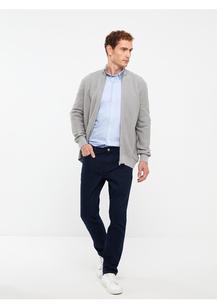 Yeni Sezon Standart Kalıp Dokulu Erkek Pantolon fırsatları
