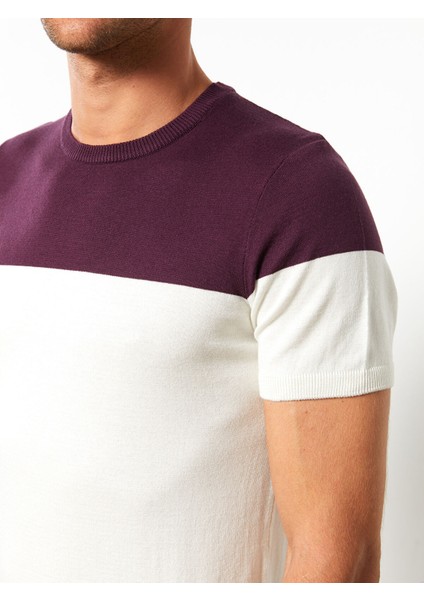 Yeni Sezon Bisiklet Yaka Kısa Kollu Renk Bloklu Erkek Triko Kazak fırsatları