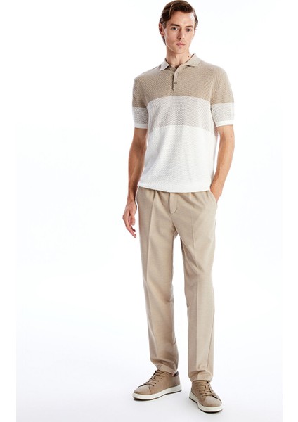 Yeni Sezon Polo Yaka Kısa Kollu Renk Bloklu Erkek Triko Kazak fiyatları