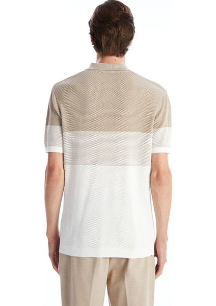 Yeni Sezon Polo Yaka Kısa Kollu Renk Bloklu Erkek Triko Kazak fırsatları