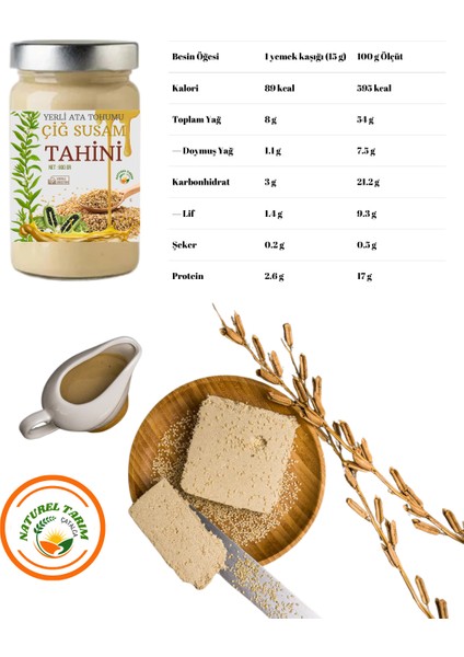 Çiğ Susam Tahini 800 gr modelleri