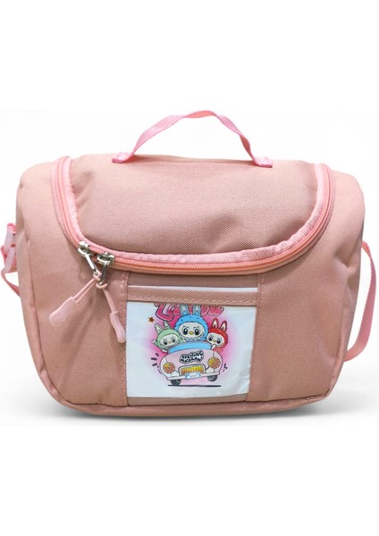 Kore Tarzı Beş Bölmeli Aksesuarlı Beslenmeli ve Kalemlikli 3 Lü Okul Çanta Seti fırsatları