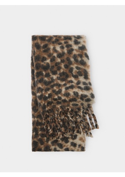 Püsküllü Hayvan Desenli Atkı