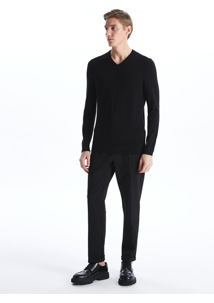 Yeni Sezon V Yaka Uzun Kollu Erkek Triko Kazak modelleri