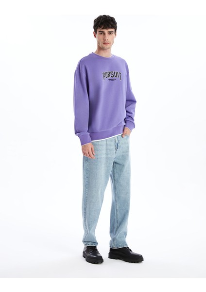 Yeni Sezon Bisiklet Yaka Baskılı Erkek Kalın Sweatshirt fiyatları