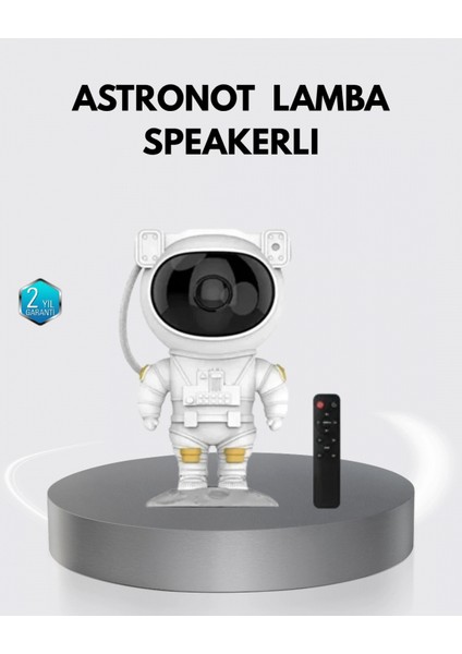 Astronot Şekilli Galaxy Projeksiyon Lambası Nebula Efektli Dekoratif Lamba