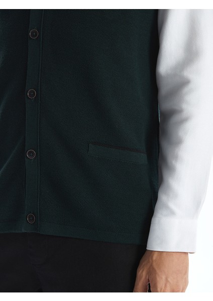 Yeni Sezon Standart Kalıp V Yaka Erkek Triko Yelek modelleri