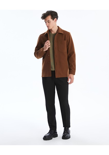 Yeni Sezon Regular Fit Uzun Kollu Kaşe Erkek Gömlek Ceket fiyatları
