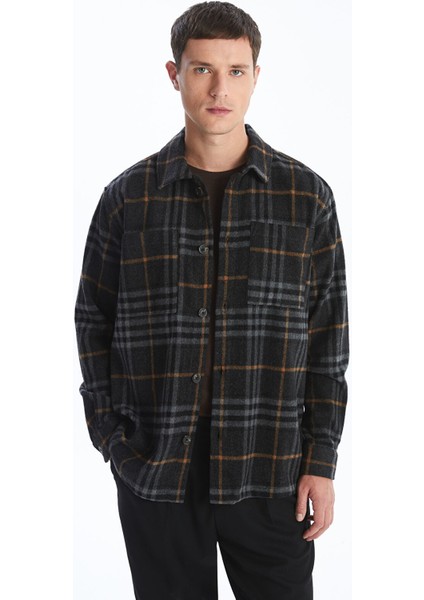 Yeni Sezon Regular Fit Uzun Kollu Ekose Erkek Oduncu Gömlek Ceket