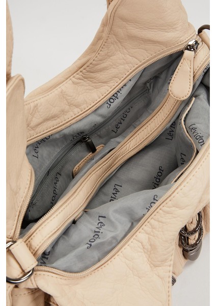 Metal Detaylı Omuz Askılı Kadın Çanta 930263 Krem indirimleri