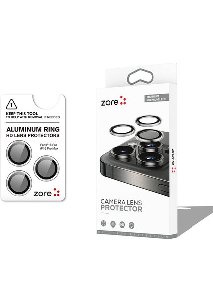 Cl-12 Premium iPhone16 Pro Max Anti-Reflective Kamera Lens Koruyucu