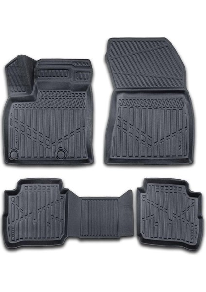 Nissan Qashqai E-Power 2022-2025 Için Havuzlu Paspas, Yüksek Kenarlı, Esnek, Araca Özel, Kokusuz, Oto Paspas