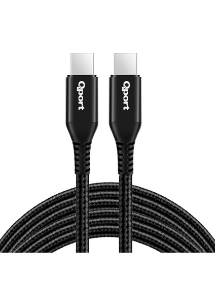 Qport Q-Type-C3 3m Type-C 100W Şarj ve Data Kablosu fiyatları