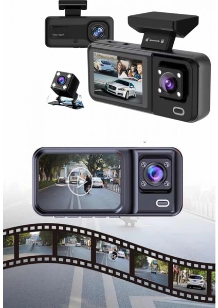 Ön ve Arka Kameralı 2 Inç 1080P Full Hd Dvr Araç Içi Ekran indirimleri