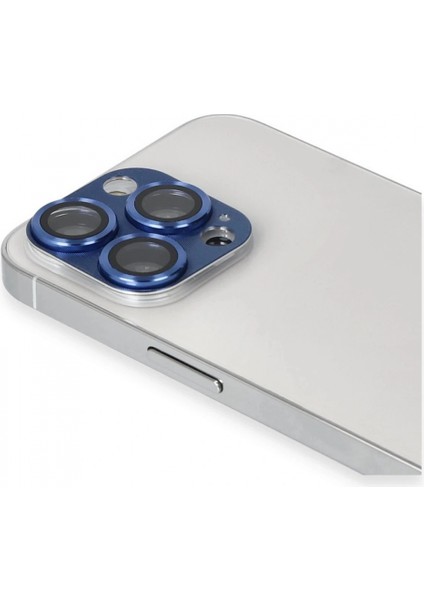 Ieg iPhone 13 Pro Max Pers Alüminyum Kamera Lens - Lacivert