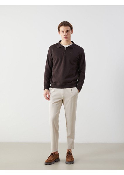 Yeni Sezon Dik Yaka Uzun Kollu Baskılı Erkek Sweatshirt fiyatları