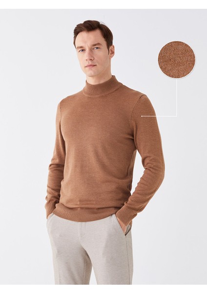 Yeni Sezon Yarım Balıkçı Yaka Uzun Kollu Erkek Triko Kazak