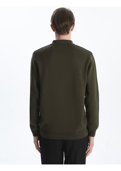 Yeni Sezon Polo Yaka Uzun Kollu Erkek Triko Kazak fırsatları