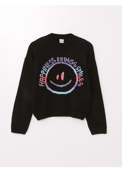 Yeni Sezon Bisiklet Yaka Kız Çocuk Triko Kazak