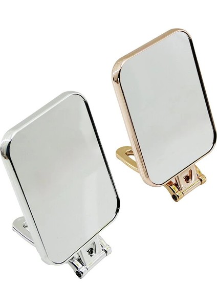Ieg® Di̇kdörtgen 15X11.5CM Makyaj Aynasi Çi̇ft Tarafli Bronz - Gümüş Pls.çerçeve Katlanir Aya
