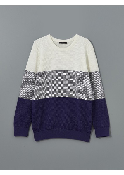 Yeni Sezon Bisiklet Yaka Uzun Kollu Renk Bloklu Erkek Triko Kazak indirimleri