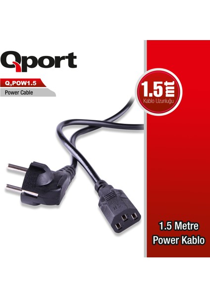 Qport Q-Pow1.5 1.5mt Power Kablo