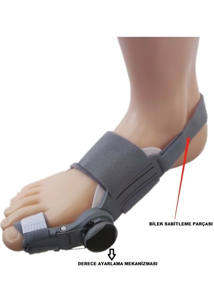 Halluks Valgus Gece Ateli Derece Ayarlı 1 Adet indirimleri