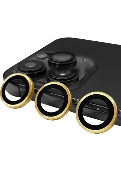 Ieg iPhone 13 Pro Max Raze Metal Kamera Lens - Gold