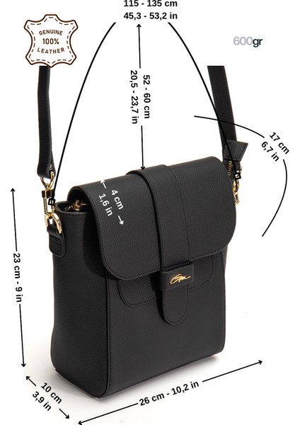 Tegan Hakiki Deri Kadın Omuz ve Çapraz Çanta Siyah indirimleri