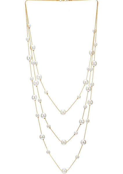 Çoklu Gold Zincir Inci Kolye fiyatları